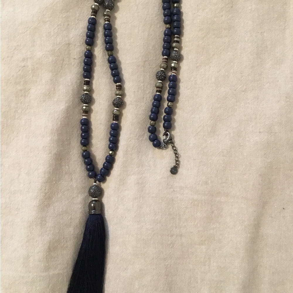 Stella & Dot Trove Tassel w\ Beads Necklace